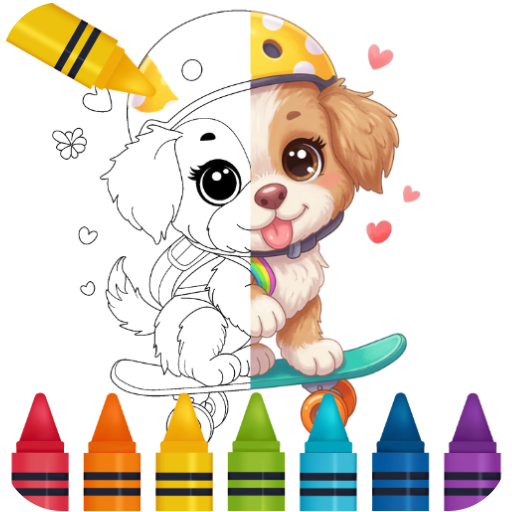 Puppy Coloring Book: Dog Game app icon
